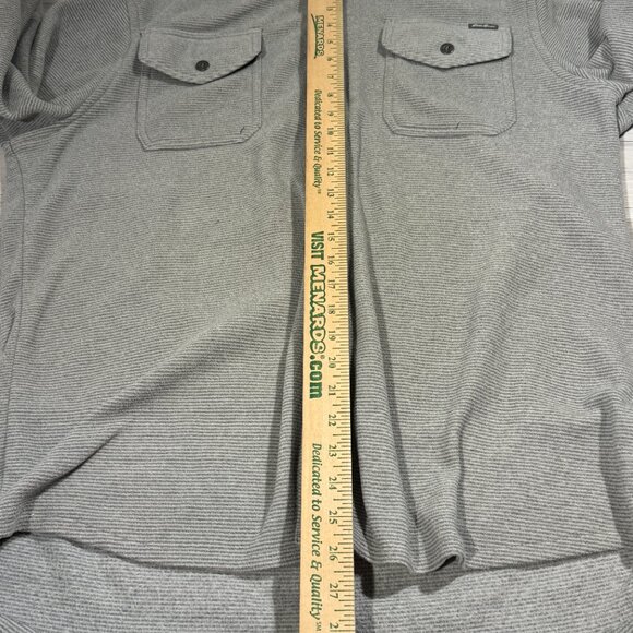 Eddie Bauer Men's Sz XL Metal Button Up Shirt Soft Fleece Long‎ Sleeve Flip Cuff - Picture 8 of 10